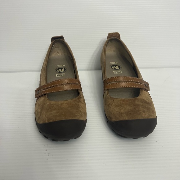 Merrell Plaza Bandeau Tan Leather Mary Jane shoes Size 10 - Picture 3 of 8